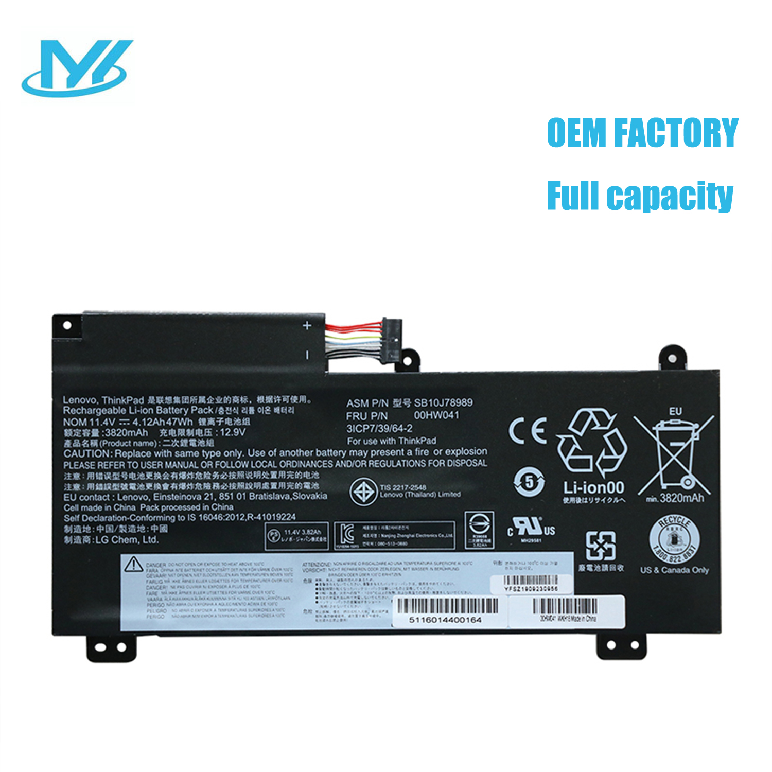 SB10J78989 rechargeable lithium ion Notebook battery Laptop battery For Lenovo Thinkpad E560p ThinkPad S5 ThinkPad S5 20G4A000CD ThinkPad S5 20G4A001CD 11.4V 4120mAh