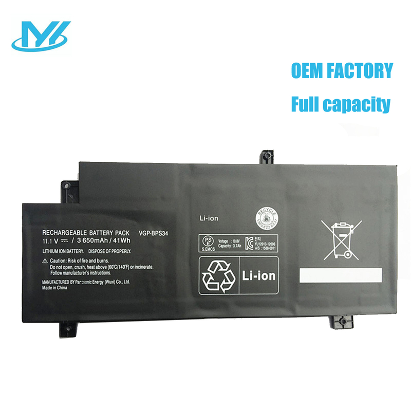 VGP-BPS34 rechargeable lithium ion Notebook battery Laptop battery Portege SONY VAIO Fit 15 SVF15AA1LT SVF15A1 11.1V 41Wh 3650mAh8 SVF15A19SCB SVF15A16SCB SVF15A100C
