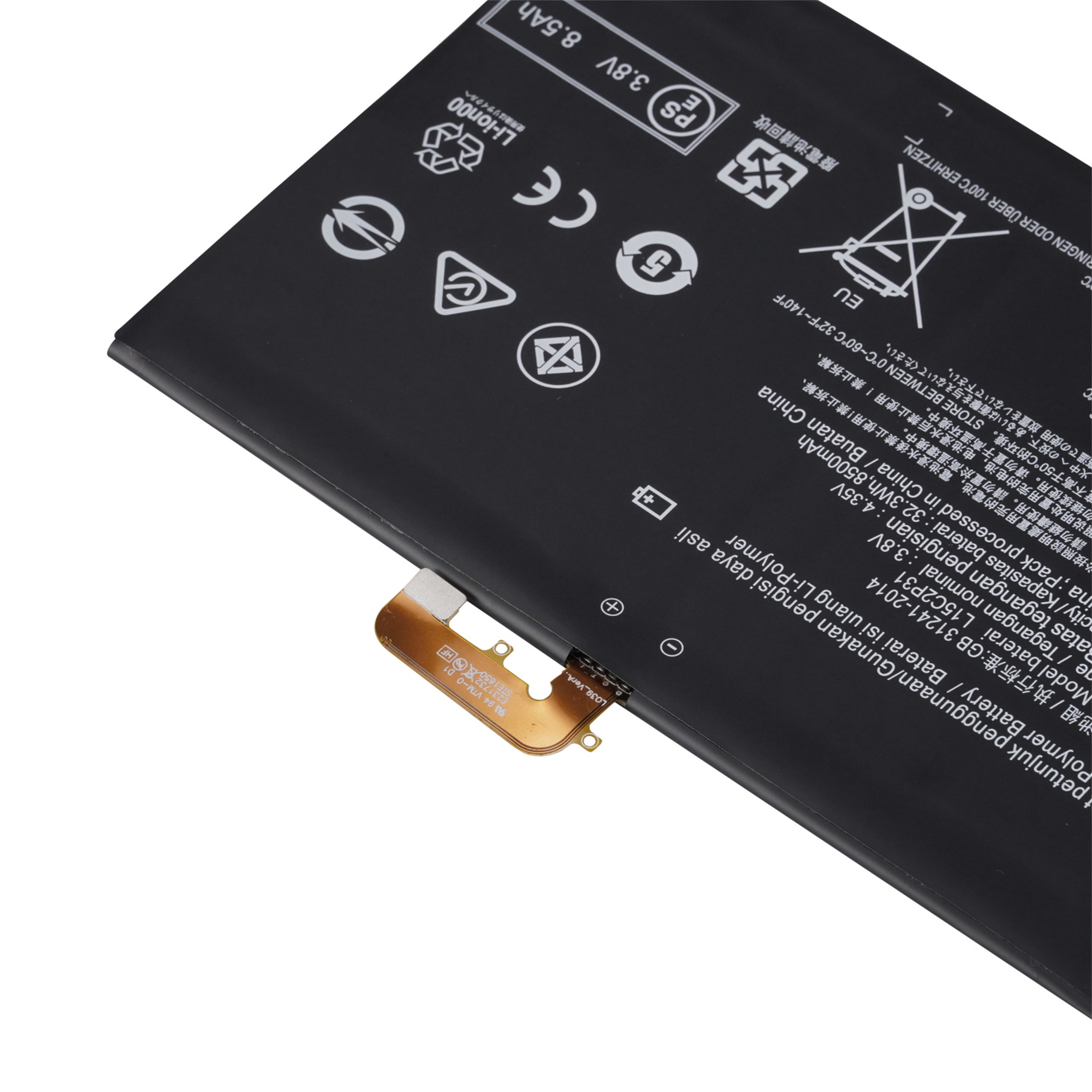L15C2P31 rechargeable lithium ion Notebook battery Laptop battery For with Lenovo Yoga Book YB1-X91F Yoga Book YB1-X91L Yoga Book YB1-X91X Yoga Book YB1-X90F 3.8V 32.3Wh 8500mah 2cell 