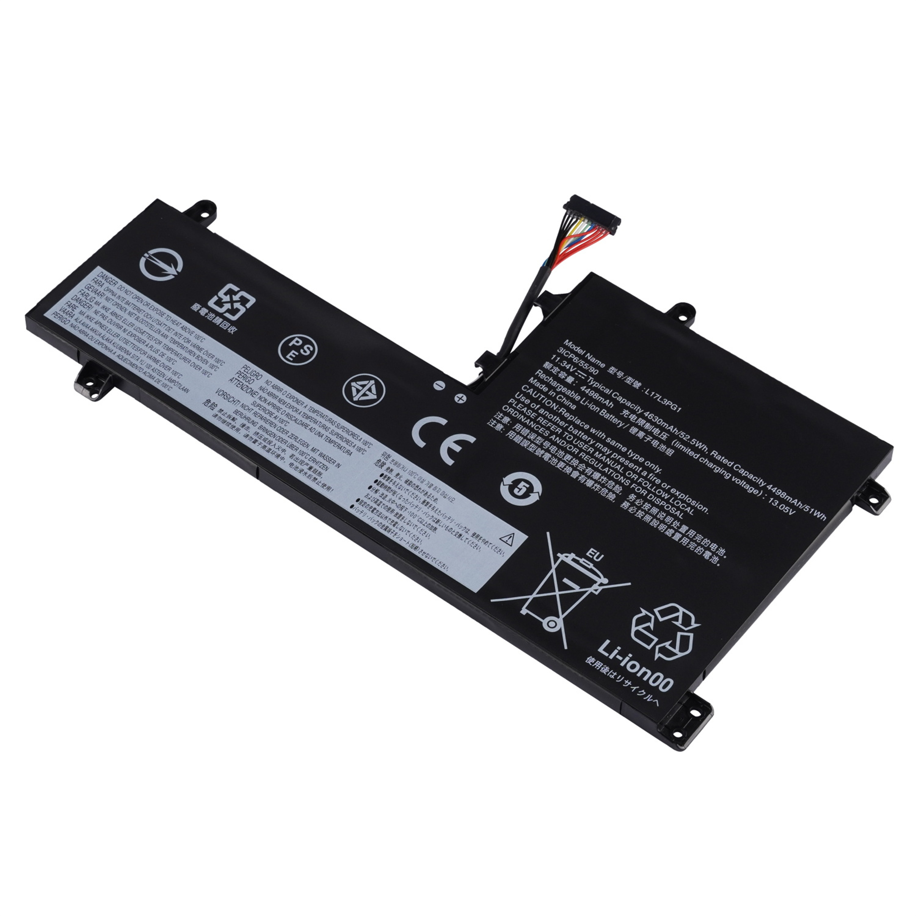 L17L3PG1 rechargeable lithium ion Notebook battery Laptop battery For Lenovo Legion Y530 Y530-15ICH Y7000 Y7000P 13.5V 52.5Wh 4630mAh 3cell
