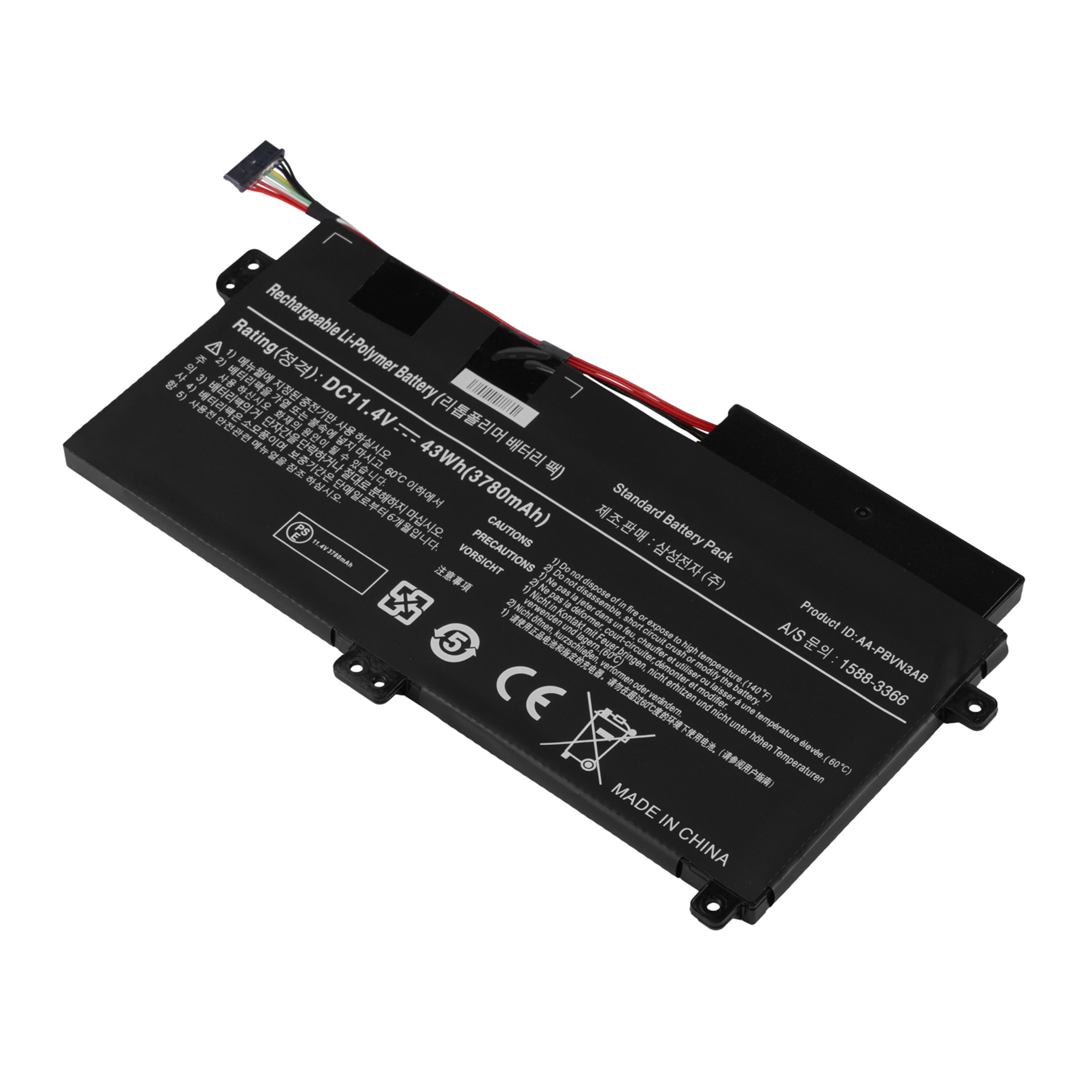 AA-PBVN3AB rechargeable lithium ion Notebook battery Laptop battery SAMSUNG aa-pbvn3ab NP 370R4E NP 370R5E NP 450R4E NP 450r5e NP 510R5E 11.4V 43WH 3780mAh