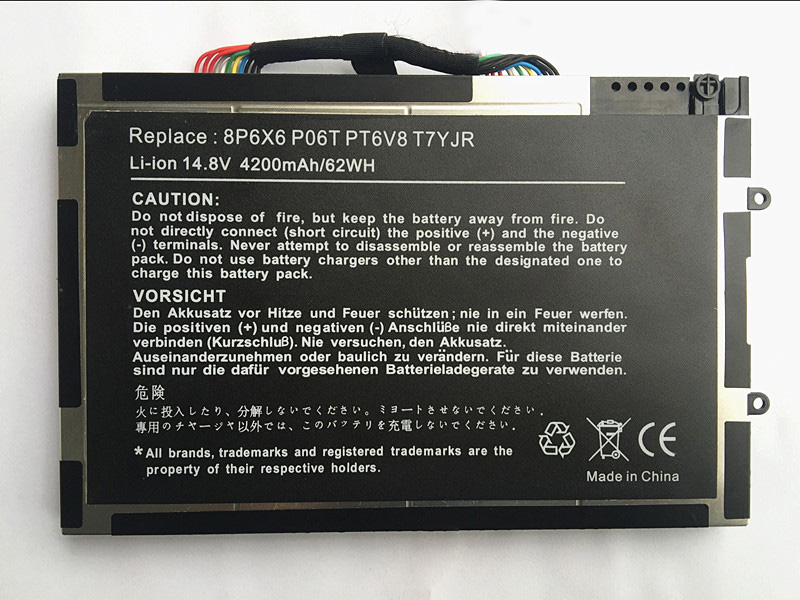 8P6X6 14.8V 4800mAh notebook battery laptop battery lithium battery For DELL Laptop M11X M14x R1 R2 R3 08P6X6