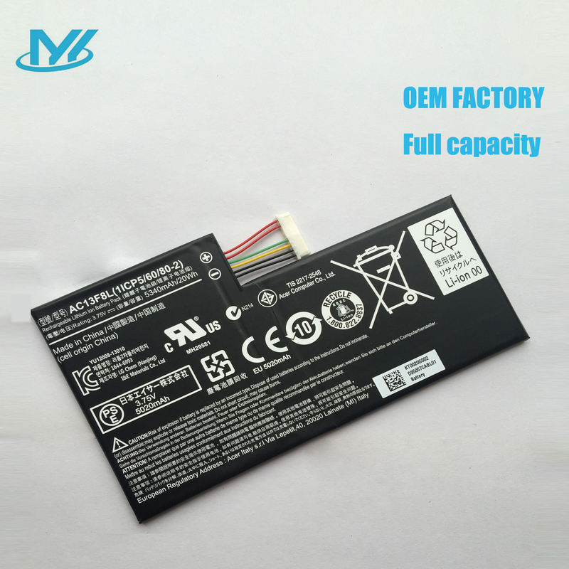 Best Seller OEM Manufacturer laptop battery lithium ion batteries AC13F8L for Acer Iconia Tab A1-A810 A1-A811 Tablet W4-820P W4-820 1ICP5/60/80-2