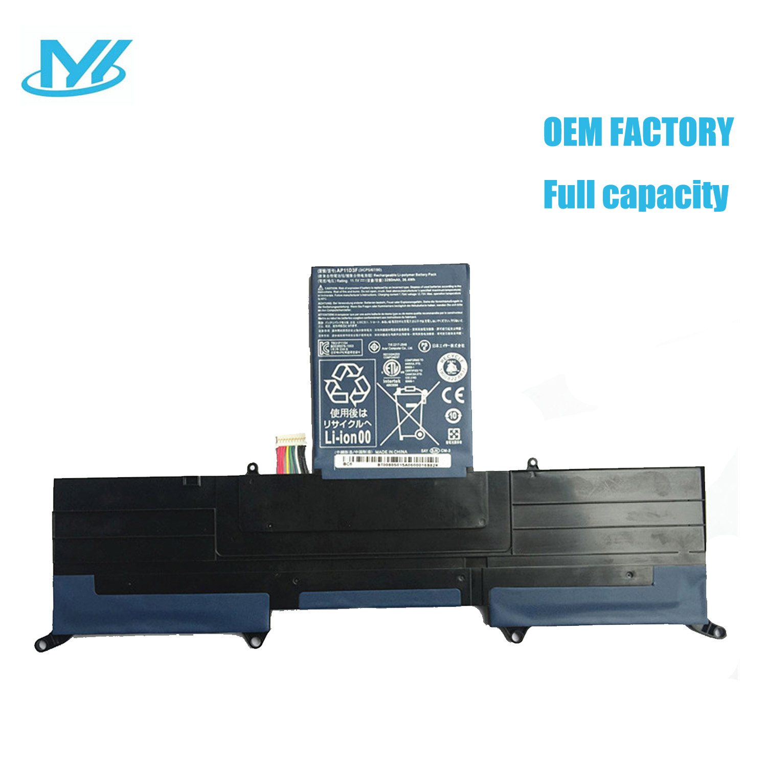 Best Seller OEM Manufacturer laptop battery lithium ion batteries AP11D3F for Acer Acer Aspire S3 Series S3 ASS3 MS2346S3-391-6407