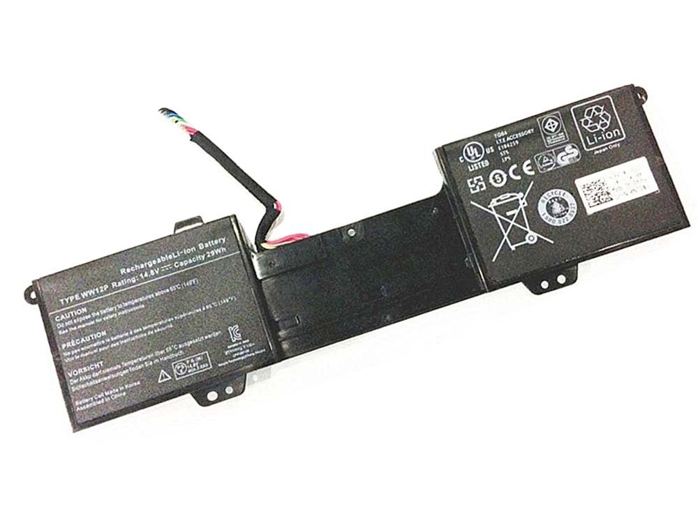 WW12P rechargeable lithium ion Notebook battery Laptop battery 9YXN1 TR2F1 14.8V 29Wh for Dell laptop Inspiron DUO 1090 DUO convertib