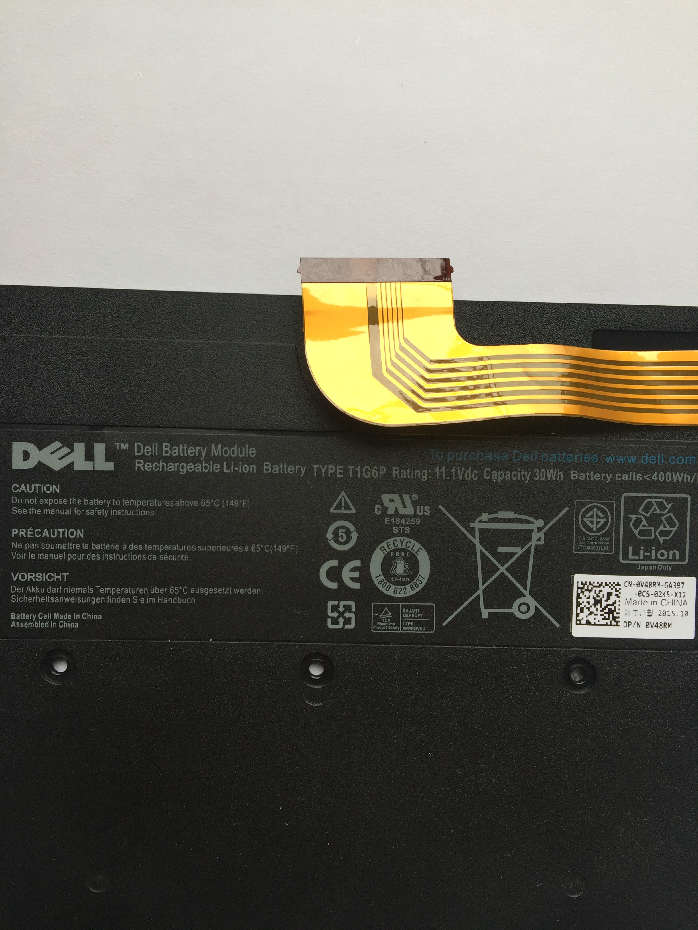 T1G6P rechargeable lithium ion Notebook battery Laptop battery CN-0449TX NTG4J ONTG4 PRW6G OPRW6G 0449TX 11.1 V 30Wh for Dell laptop Vostro 13 130 V13 V130 V1300 V13Z P08S P16S
