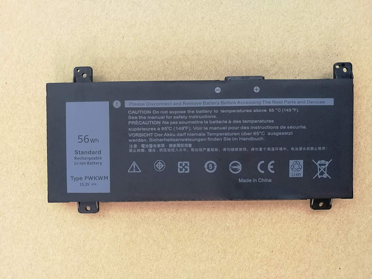 PWKWM lithium ion Notebook battery Laptop battery 15.2 V 56Wh for Dell laptop Inspiron 14-7466 7467 14-7467 7000