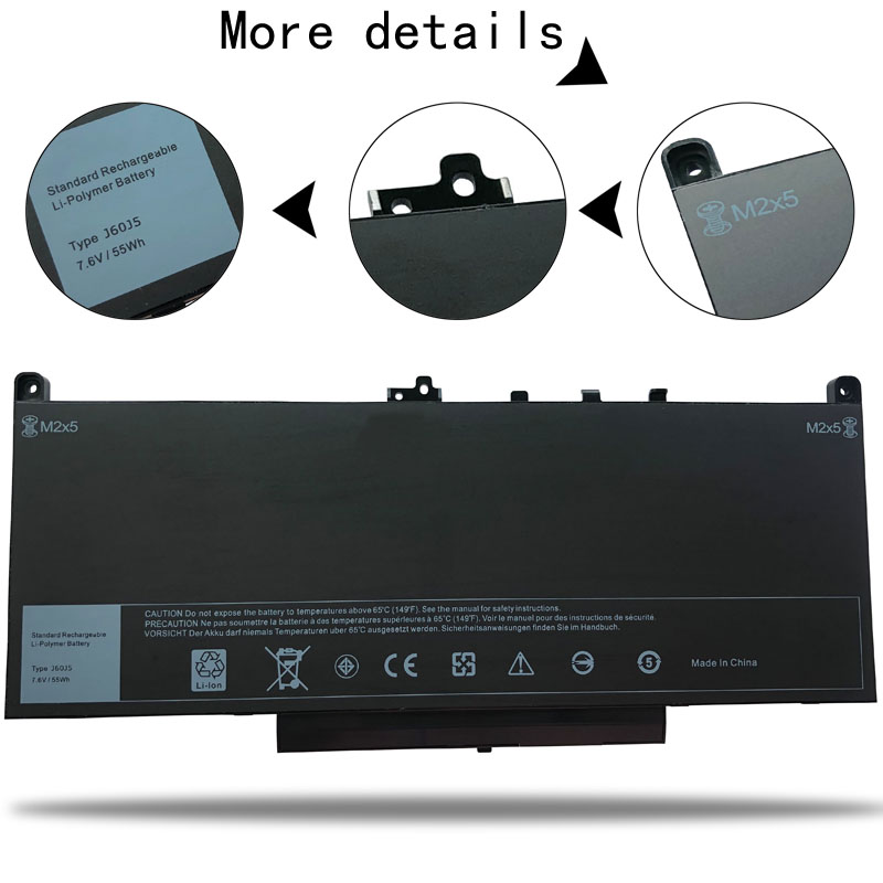 J60J5 R1V85 451-BBSX 451-BBSY Primary Laptop Battery lithium ion battery Replacement for Dell Latitude E7270 P26S001 E7470 P61G001 Series Notebook