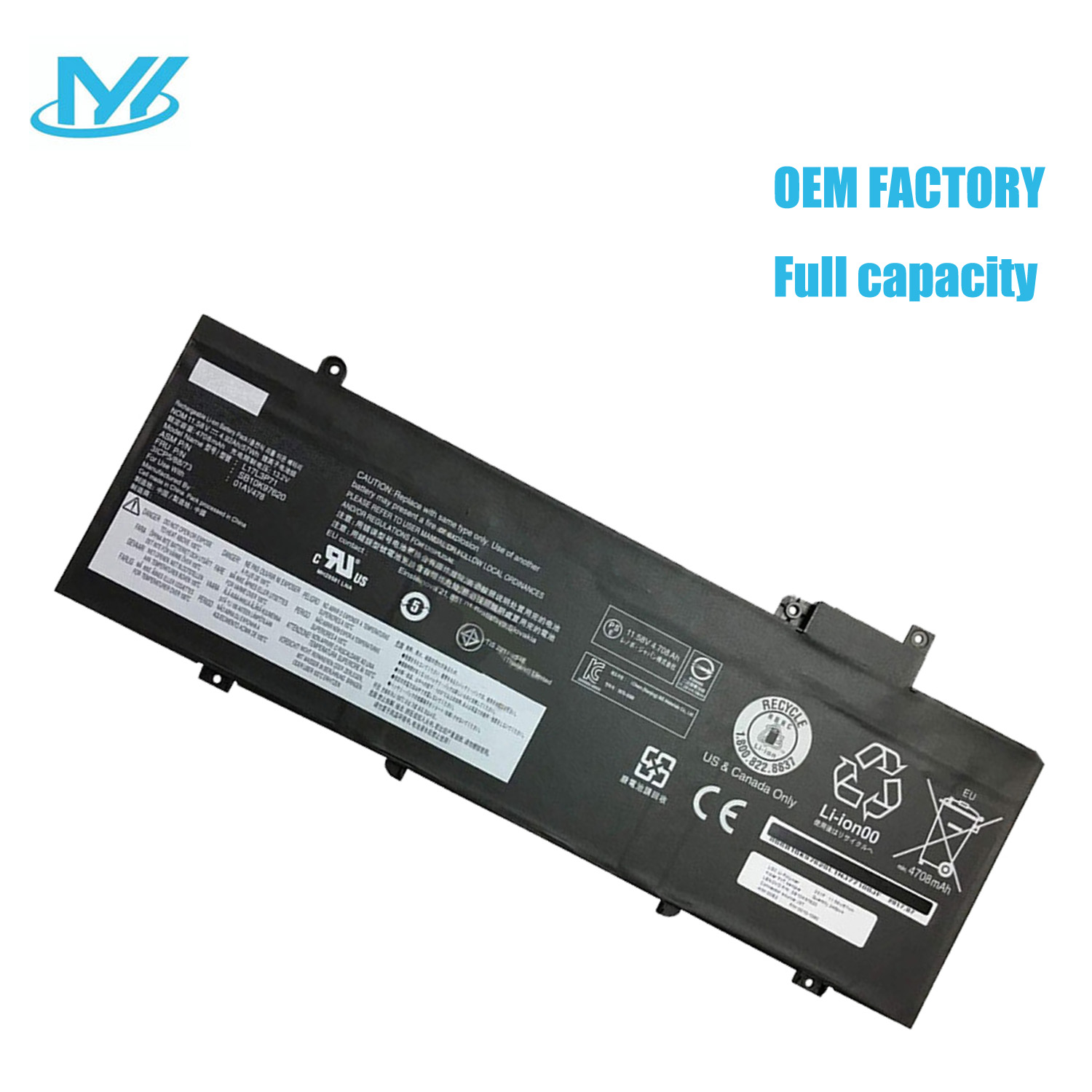L17L3P71 rechargeable lithium ion Notebook battery Laptop battery For Lenovo ThinkPad T480s Series 11.58V 57Wh