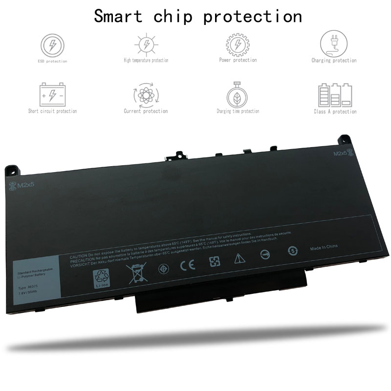 J60J5 R1V85 451-BBSX 451-BBSY Primary Laptop Battery lithium ion battery Replacement for Dell Latitude E7270 P26S001 E7470 P61G001 Series Notebook