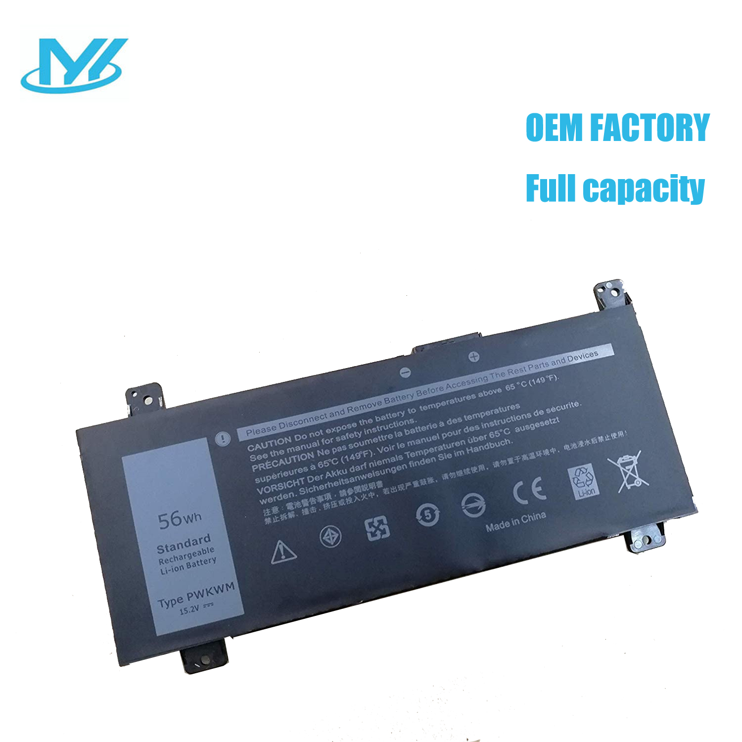 PWKWM lithium ion Notebook battery Laptop battery 15.2 V 56Wh for Dell laptop Inspiron 14-7466 7467 14-7467 7000