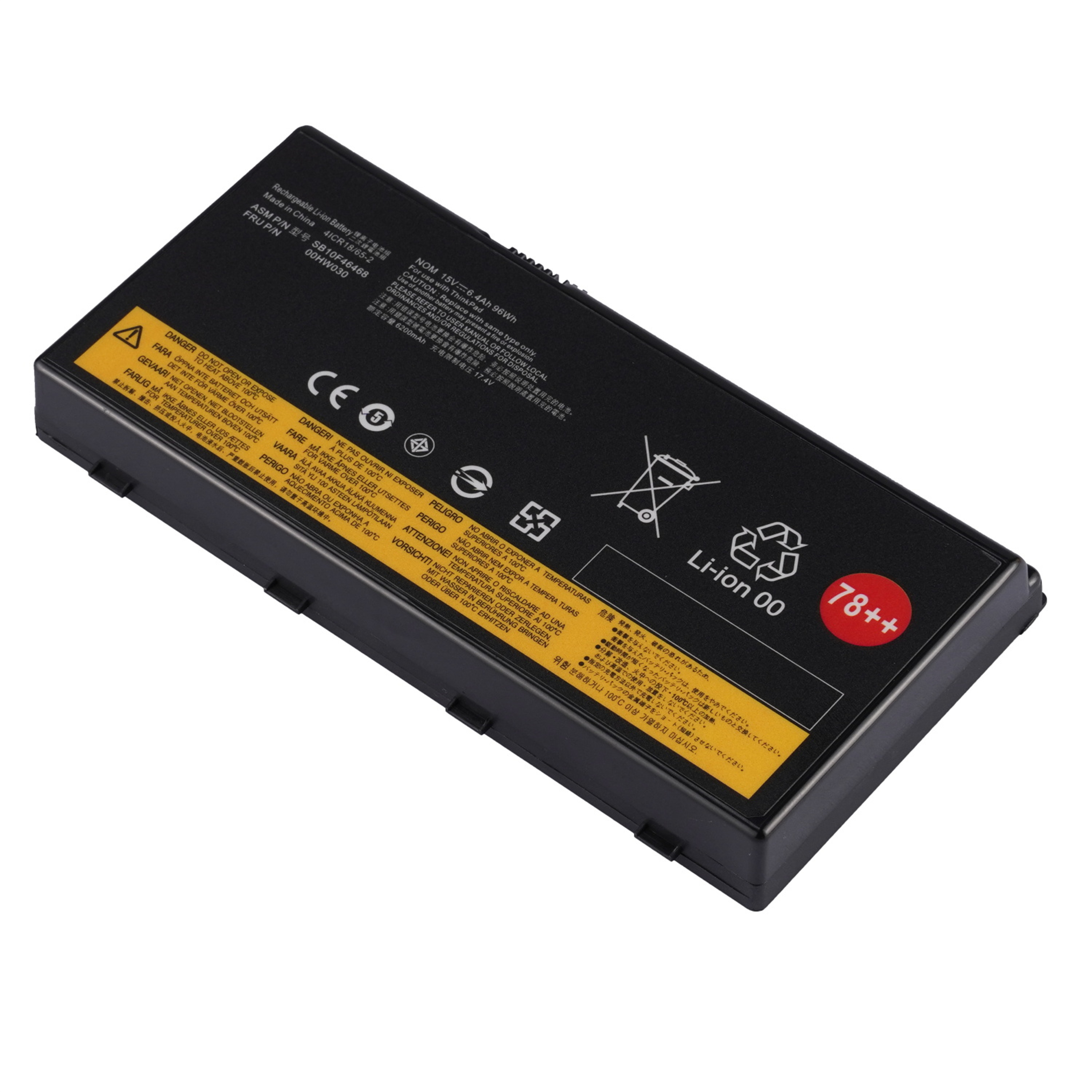 00HW030 rechargeable lithium ion Notebook battery Laptop battery LENOVO Thinkpad P70/ P71/ P72 15V 96Wh 6400mAh