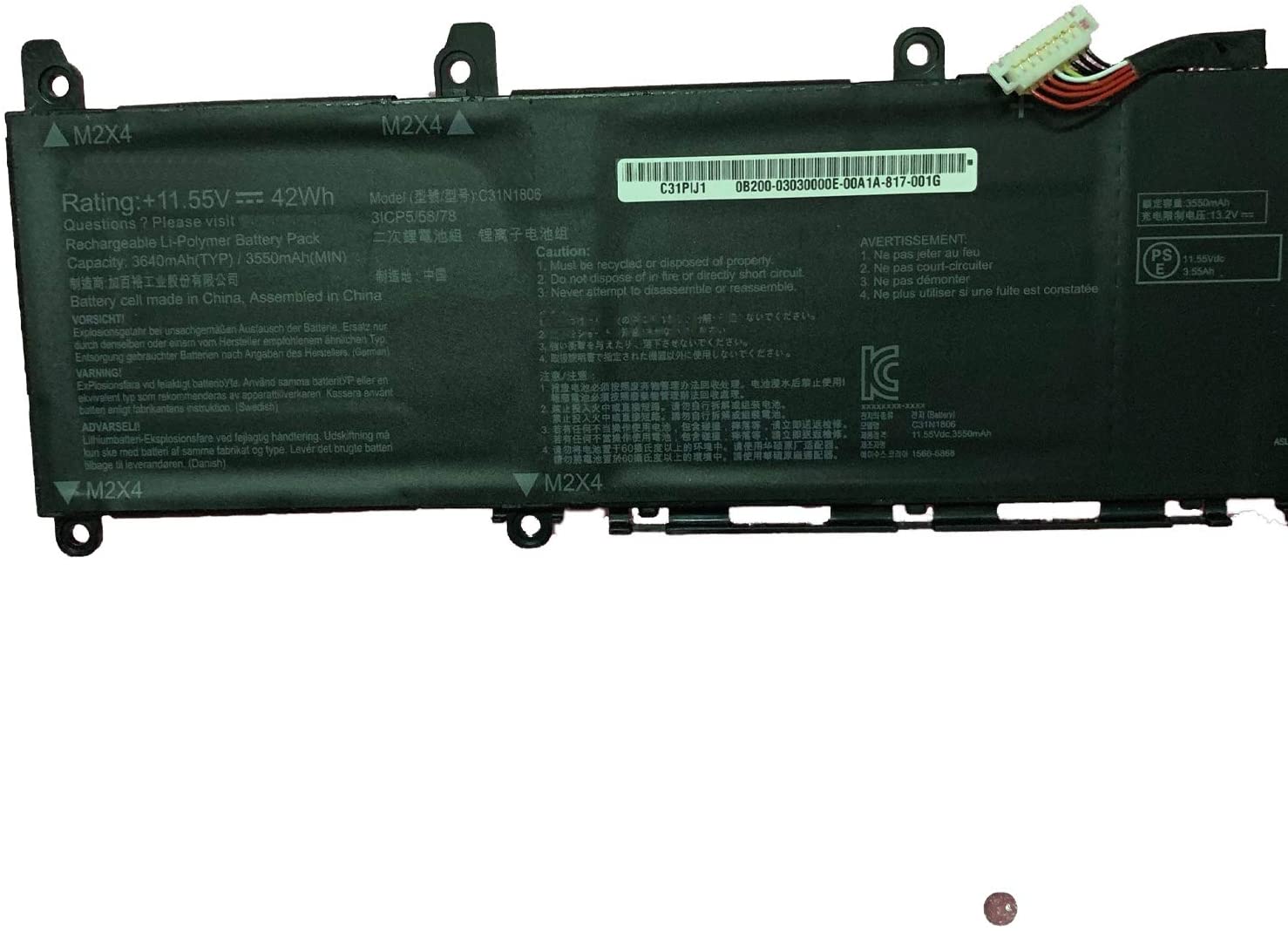 C31N1806 Amazon hot sale Genuine C31PIJ1 Laptop Battery for Asus 13 For VivoBook S13 S330FA S330FN note book battery