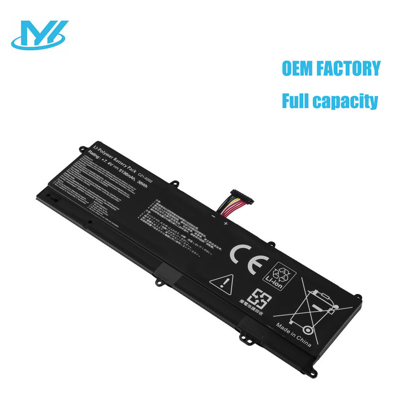 C21-x202 Replacement Laptop battery for Asus Vivobook Q200 Q200e S200 X202 X202e S200e Laptop 5136mah battery computer