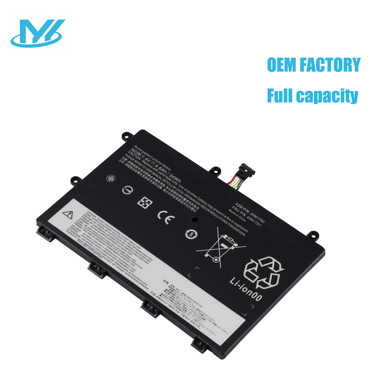 45N1750 rechargeable lithium ion Notebook battery Laptop battery for Lenovo ThinkPad Yoga 11e20D9A008CD Series 7.4V 34Wh 4600mAh