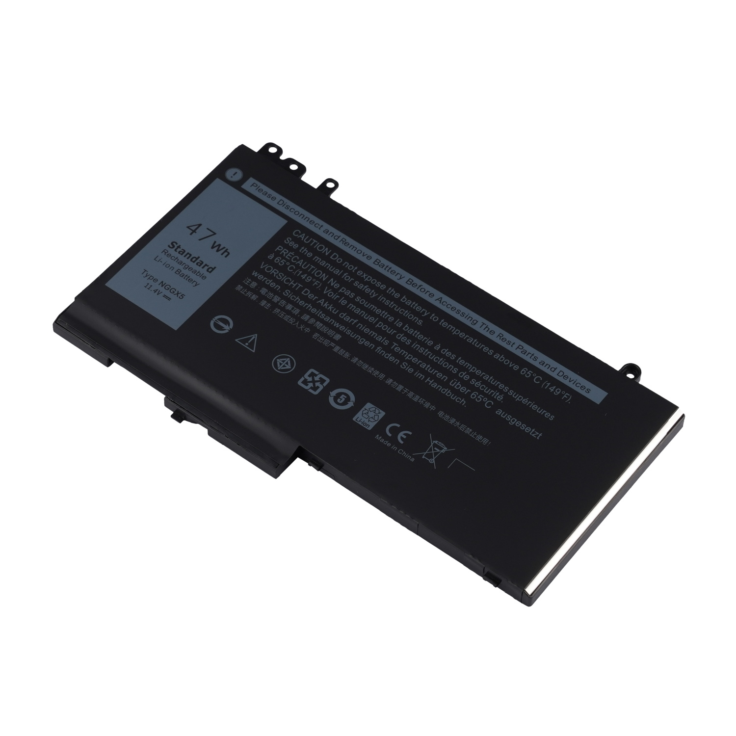 NGGX5 lithium ion Laptop Battery 11.4V 47Wh JY8D6 954DF 0JY8D6 451-BBUM for Dell laptop Latitude E5270 E5470 E5570 (P48F001) Precision M3510 Series Notebook 