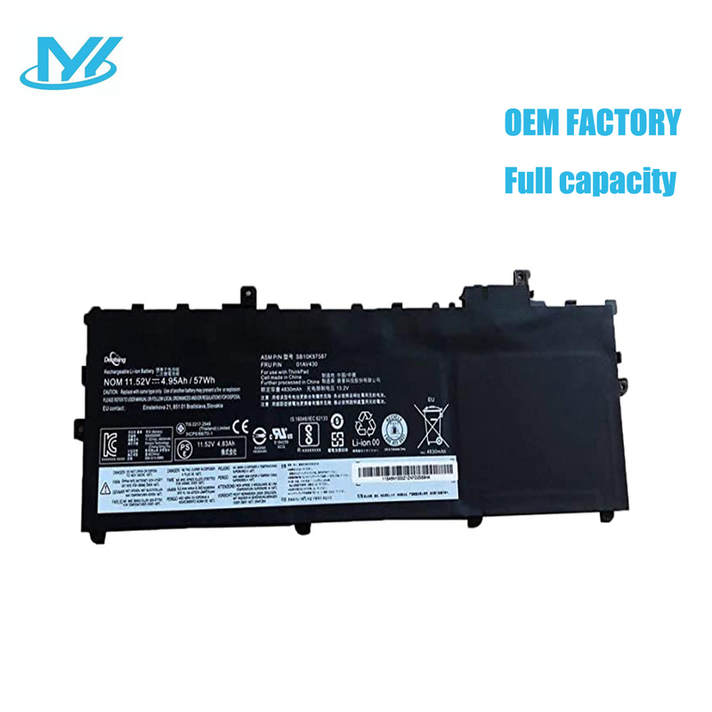 01AV430 rechargeable lithium ion Notebook battery Laptop battery LENOVO Lenovo ThinkPad X1 Carbon 5th Gen 2017 6th Gen 2018 Series 11.52V 57Wh/4950mAH