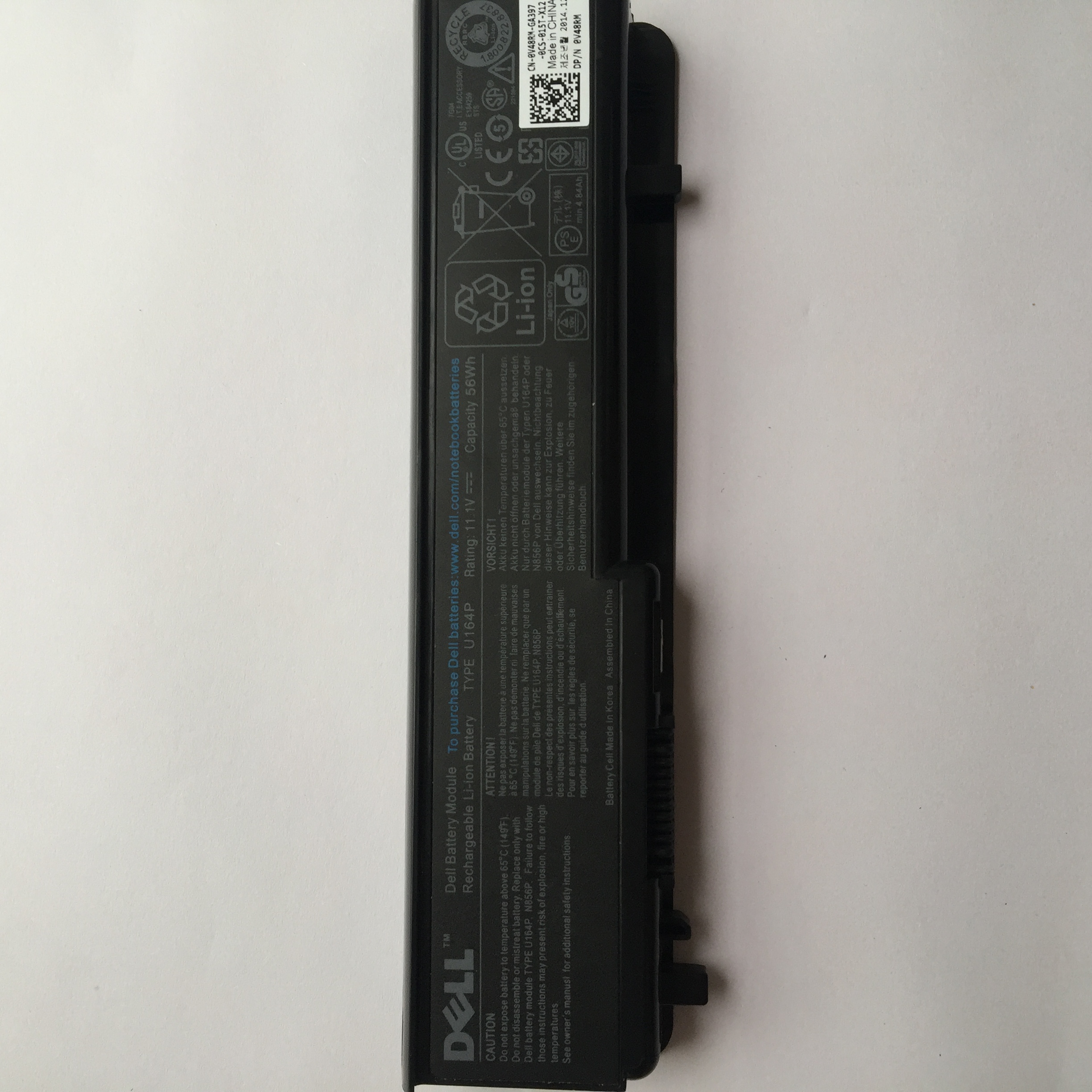 U164P rechargeable lithium ion Notebook battery Laptop battery OW077P/312-0186 /312-0196 / A3582354 11.1V 56Wh for Dell laptop Studio 1745 1747 1749