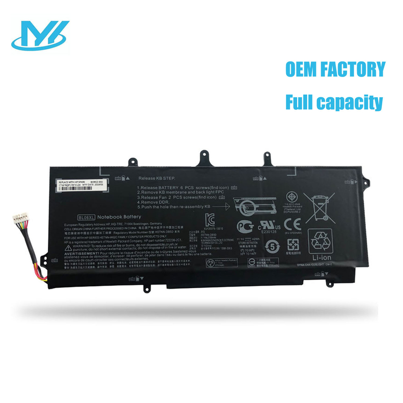 BL06XL BL06 rechargeable lithium ion Notebook battery Laptop battery 11.4 42Wh 3700mAh for HP laptop EliteBook Folio 1040 Series