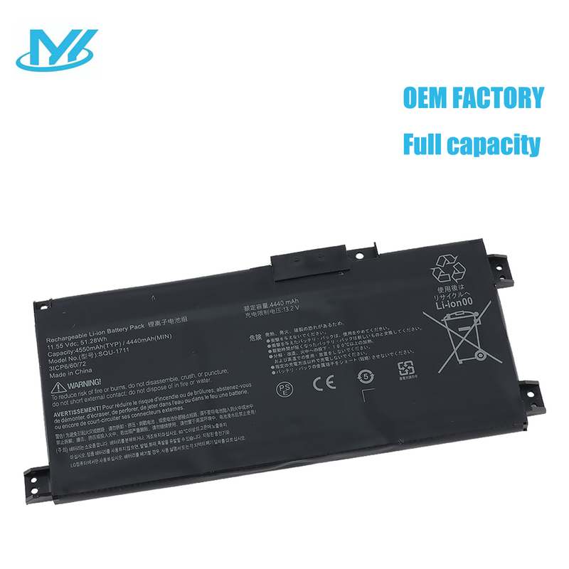 SQU-1711 rechargeable lithium ion Notebook battery Laptop battery 11.55V 4400mAh