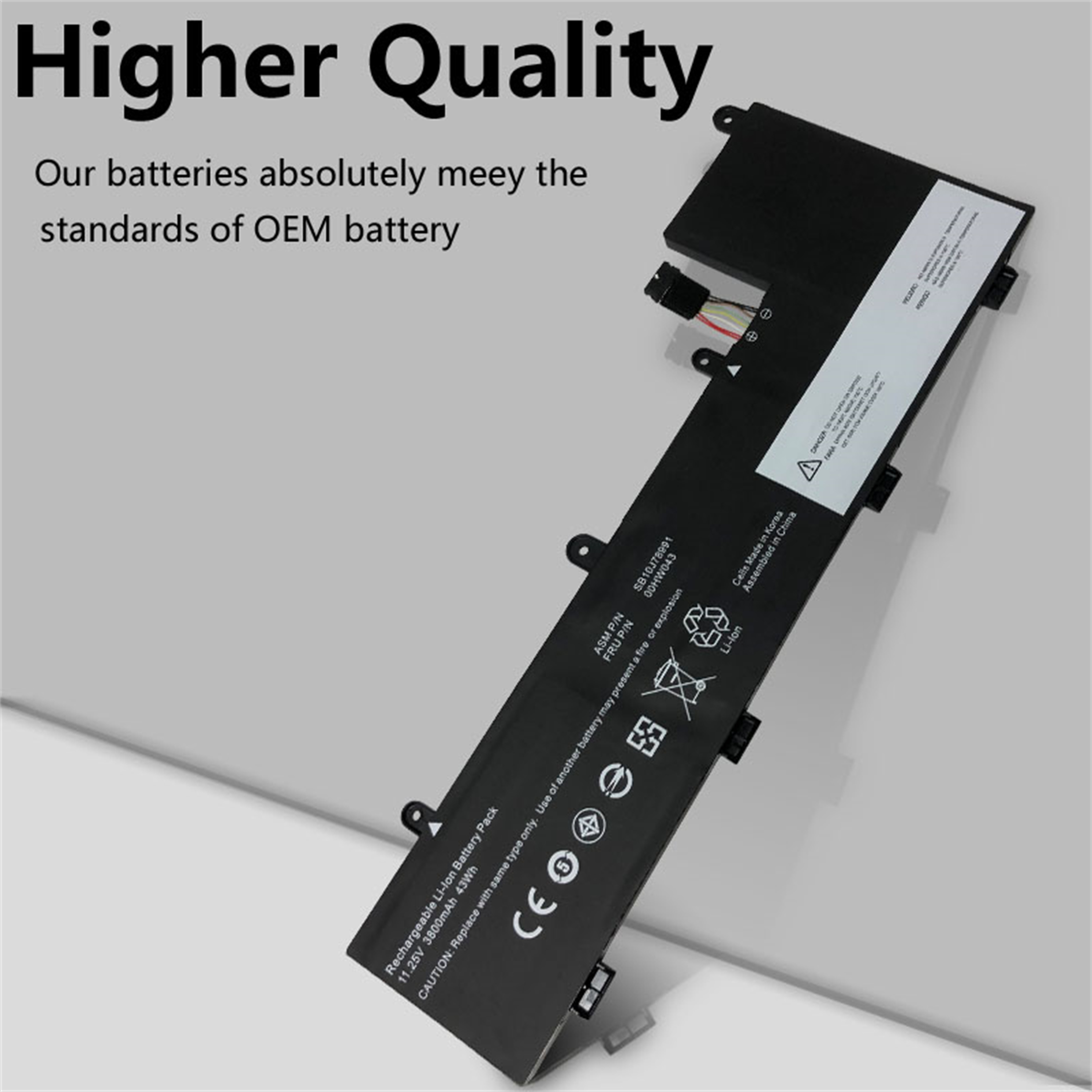 00HW043 rechargeable lithium ion Notebook battery Laptop battery LENOVO ThinkPad Yoga 11E 3rd Gen 11E Chromebook Series Notebook 11.25V 3800mAh
